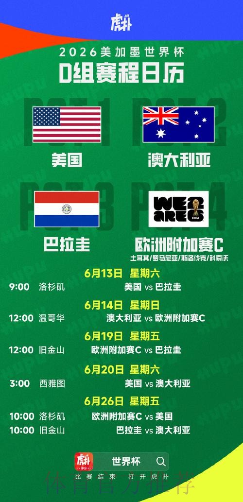 2026美加墨世界杯小组赛赛程实时